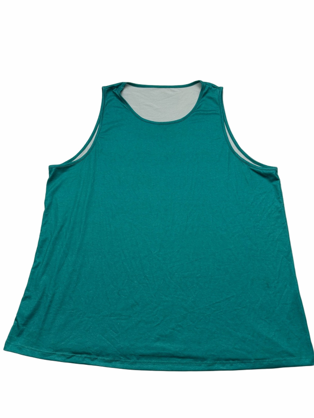 Solid Teal Sleeveless Summery Comfortable Casual Tank Top Size 3X Plus